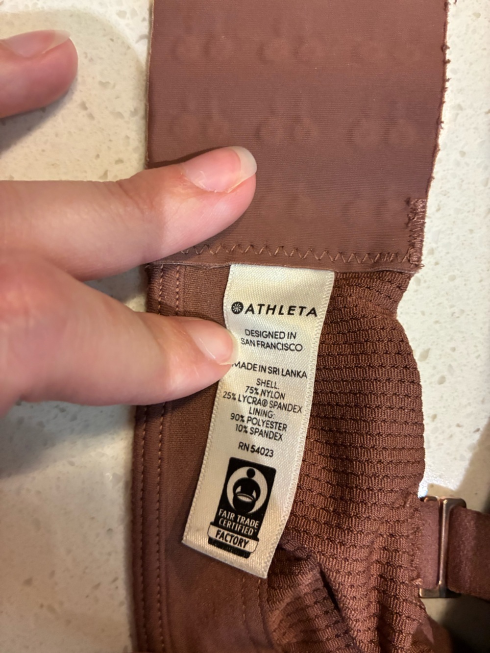 Athleta | Daily Empower Bra Front-Zip Sports Bra in Light Brown Medium - Picture 5 of 5